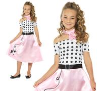 50's Caniche Disfraz Niña Baile Conjunto 1950s Bopper Disfraz Niños Siglos 4-12