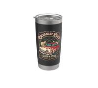 50s Retro 1950s Rockabilly Sock Hop Vintage Nostalgia Vaso térmico de acero inoxidable de doble pared