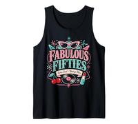 50s Retro Vintage Rockabilly Pinup Women Americana Style Camiseta sin Mangas