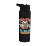 50s Retro Vintage Rockabilly Pinup Women Americana Style Stainless Steel Insulated Water Bottle