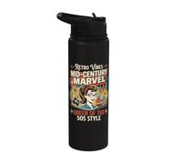 50s Retro Vintage Rockabilly Pinup Women Americana Style Stainless Steel Insulated Water Bottle