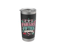 50s Retro Vintage Rockabilly Pinup Women Americana Style Vaso térmico de acero inoxidable de doble pared
