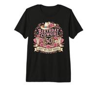 50th Birthday Cowgirl 50 Year Old Country Western Girl Women Camiseta Premium