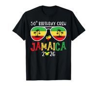 50th Birthday Crew Jamaica 2026 50 Years Old Bday Party Trip Camiseta
