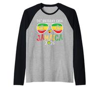 50th Birthday Crew Jamaica 2026 50 Years Old Bday Party Trip Camiseta Manga Raglan