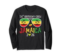 50th Birthday Crew Jamaica 2026 50 Years Old Bday Party Trip Manga Larga