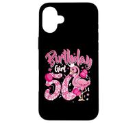 50th Birthday Gift Flamingo Fan 50 Year Old Girls 50th Bday Carcasa para iPhone 16 Plus
