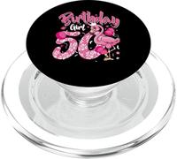 50th Birthday Gift Flamingo Fan 50 Year Old Girls 50th Bday PopSockets PopGrip para MagSafe