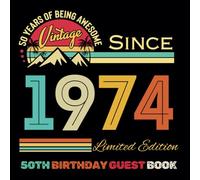 50th Birthday Guest Book: Happy Fifty years old Keepsake For Women, Men & Family or Colleagues - Messages Good Wishes & Comments - Alternative Greeting Card.