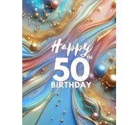 50th Birthday Guest Book in Gold and Pastel with a Soft Touch: This guest book for special occasions is perfect for events that require a luxurious ... 8.25" x 11". Space for 4 guests per page.
