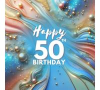 50th Birthday Guest Book in Gold and Pastel with a Soft Touch: This guest book for special occasions is perfect for events that require a luxurious ... 8.5" x 8.5". Space for 3 guests per page.