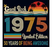 50th Birthday Guest Book: Vintage Party Decorations, Birthday Gifts for men and women - 50 Years - Retro Guestbook ... pages for Messages and Photos of Guests