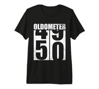 50th Birthday Oldometer 49-50 Vintage Funny Gifts Men Women Camiseta Premium