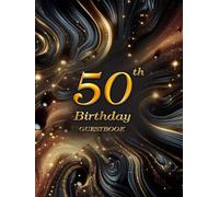 50th Birthday Party Black Gold Sparkling with Laughter and Luxury The swirling black and gold glitter design radiates energy and charm, while the 8.25 ... for gifting. 100 Pages Celebration Guest Book