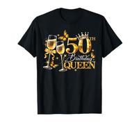 50th Birthday Queen 50 and Fabulous 50 Years Old Women Girls Camiseta