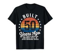 50th Birthday Retro Built 50 Years Age All Parts Original Camiseta