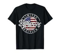 50th Birthday Vintage 1976 US Flag 50 Year Old Born In 1976 Camiseta