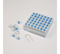 50uds/100uds Interruptores Azules Prácticos Teclado Mecánico Hot-Swappable Cross Stem, Sonido de , Ideal para Oficina y Gaming - Extractor de Teclas