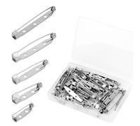 50uds Alfileres para Broches para Manualidades, 5 Tamaños Alfileres para Manualidades Metal Imperdibles para Hacer Joyas Insignias Etiquetas con Nombre Tachuelas para Corbatas Barras Citación