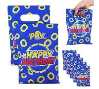 50uds Bolsas de Regalo, 25x17cm Bolsas con Estampado de Anillo Oro con Diamante y Asas Suministros Fiesta Originales Geniales para Dulces Snacks