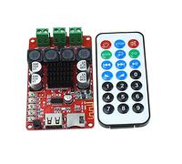 50W+50W receptor de audio portátil Amplificador Junta TF tarjeta decodificador con control remoto DC 8-26V