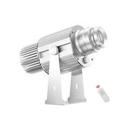 50W HD Logo GOBO Proyector Luz publicitaria con control remoto Logotipo personalizado gratuito para empresa, tienda, hotel, centro comercial, boda, fiestas (Plateado,IP67)