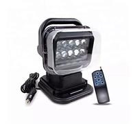 50w Led Search Light Marine Control remoto portátil 360 grados giratorio 9-36v Led con base magnética Led Work Light Spot Led Luces de conducción Luces antiniebla ( Color : 50w heightening black )