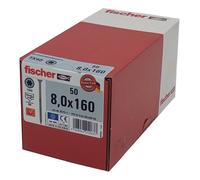 50X Fischer Tornillo Para Madera 8,0x160 Acero Inox A4 TX Senkkopf Rosca Parcial