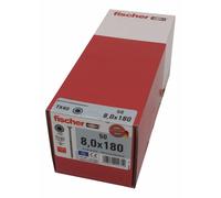 50x Fischer Tornillos 8 ,0x180 Acero Inox A2 Tx Cabeza Avellanada Rosca Parcial