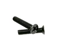 50x M1.2 M1.4 M1.6 M2 M2.5 M3 M3.5 M4 Micro pequeño negro 304 Acero inoxidable Cruz plana tornillo de cabeza avellanada(Black carbon steel,25MM_M3)