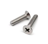 50x M1.2 M1.4 M1.6 M2 M2.5 M3 M3.5 M4 Mini Micro pequeño negro 304 tornillo de cabeza avellanada plana cruzada de acero inoxidable(304 stainless steel,22MM_M2.5)