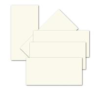 50x papel de inserción simple para tarjetas DIN Lang - crema - 102 x 208 mm - sin pliegue - papel mate de GUSTAV NEUSER