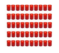 50x Pequeño Vela Tumba Nr.24 Luz Tumba Rojo Grablichtkerze Decoración de Lápida