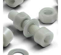 50x Tornillo de cabeza hueca, Super Nailon, M5 x 20mm, reforzado con fibra de vidrio, Tornillos, Tuercas, Arandelas