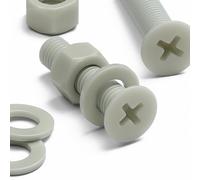 50x tornillos de cabeza plana de super nailon reforzado con fibra de vidrio, M5 x 20mm, Tornillos, Tuercas, Arandelas
