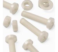 50x tornillos de cabeza troncocónica de nailon, tornillos de estrella de Plástico, M4 x 20mm, Tornillos, Tuercas, Arandelas