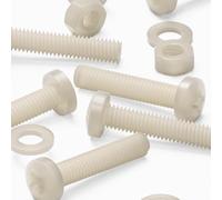 50x tornillos de cabeza troncocónica de nailon, tornillos de estrella de Plástico, M6 x 30mm, Tornillos, Tuercas, Arandelas