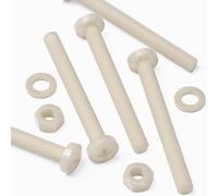 50x tornillos de cabeza troncocónica de nailon, tornillos de estrella de Plástico, M6 x 60mm, Tornillos, Tuercas, Arandelas