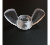 50x Tuercas de mariposa M6 transparentes de acrílico