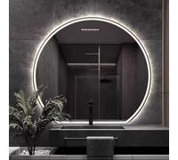 50x45cm,60x54cm,70x63cm,80x72cm,90x81cm Espejo Iluminado, Espejo De Baño LED, Espejo De Pared Semicircular, 3 Colores Infinitamente Regulables, Función De Memoria, 3 Métodos De Suspensión ( Color : Do