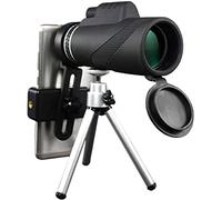 50x60 Monoculars Telescopio monocular de Doble Enfoque 50 Veces para teléfono Inteligente con Clip para teléfono Trípode Telescopio monocular Telescopio para teléfono par