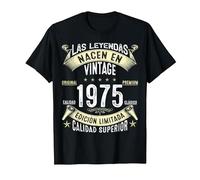 51 Años Cumpleaños Las Leyendas Nacen en de 1975 Camiseta, Hombre, Negro, L
