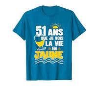 51 Años Que Veo La Vida En Amarillo Humor Cumpleaños Camiseta