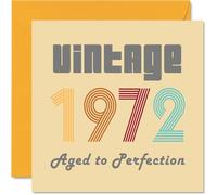 51 Barjetas de cumpleaos para hombres Mujeres - Vintage 1972 envejecido a la perfeccin - 51 Tarjeta de cumpleaos divertida para ella l 57 x 57