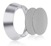 51 mm 12 Embudo Dosificador de Café Magnético, Embudo Dosificador Espresso de Aluminio Embudo Portafiltro Magnético con 2 Filtros de Malla Anillo Dosificador de Café para Cocina Cafetería