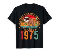 51 Year Old Sloth Vintage 1975 Limited Edition 51st Birthday Camiseta