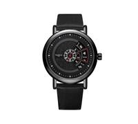 (510-Negro) Reloj de pulsera de cuarzo para hombre CQ57 Reloj de pulsera de cuero Deportivo Casual Impermeable