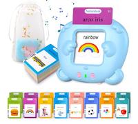 510 Palabras Juguetes niños 2 años, Tarjetas parlantes español para niños de 2 a 6 años, Juguetes educativos 2 años, Juguetes Educativas Audibles Azul (Español/Inglés/Bilingüe)