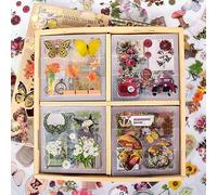 510 Pcs/100 Hojas Pegatinas Scrapbooking，Pegatinas Bullet Journal stickers Scrapbooking Para Material de Scrapbooking Bullet Journal etc