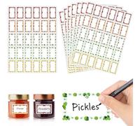 510 Pcs Etiquetas Adhesivas, Personalizadas Etiquetas de Congelación, Escriturable Pegatinas Decorativas para Mermelada, Sobre, Hecha Mano, Bolsa de Regalo